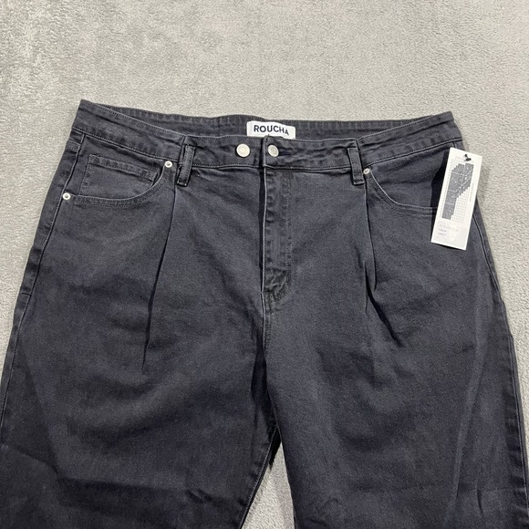 Roucha Jeans Womens Size D 16-18 Over 5'4 Dada Gray Pleated Ankle New - Picture 4 of 16